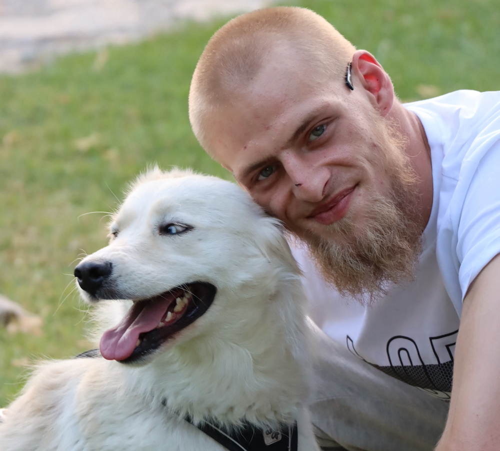 Kai with his dog Peri